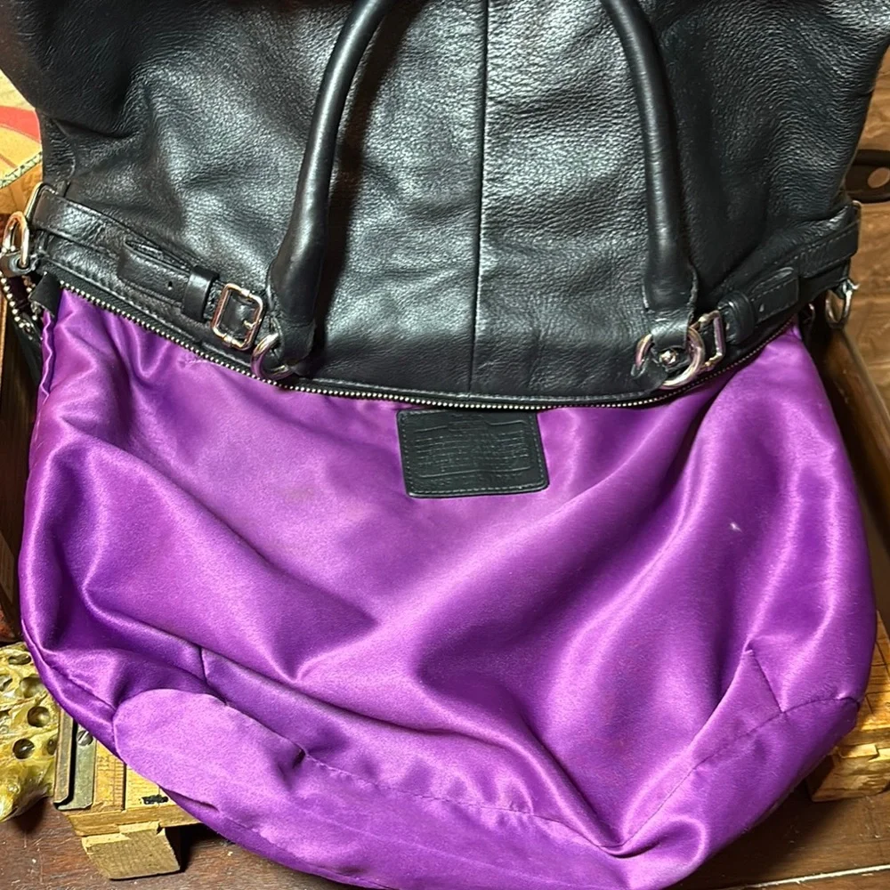 Coach Madison Lindsay Satchel Bag Black Leather from 2012